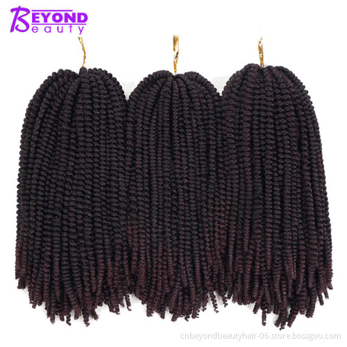 8 inch afro hair nubian twist 50strands/pack Spring Twist private label Crochet Braid Hair Synthetic hair extensions jerry curl